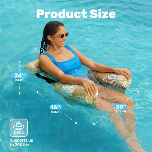 Image of SLOOSH Inflatable Pool Floats Adult,2 Packs Floating Lounge Chairs,Blow up Pool Noodles for Adult Heavy Duty,Floating Chair for Party Summer Water Beach Lake Fun
