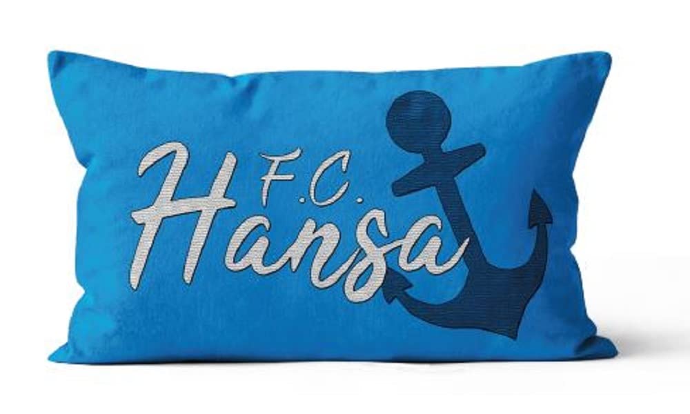 Vertriebsarena GmbH Hansa Rostock Kordelkissen Hansa 45x26cm, blau weiß
