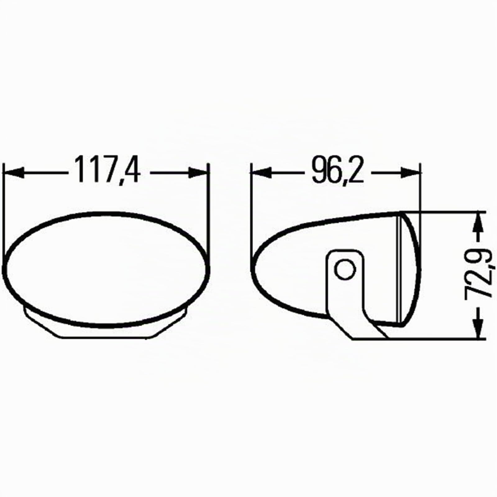 HELLA 1FA 008 283-011 Halogen-Fernscheinwerfer - FF 50 - 12V - oval