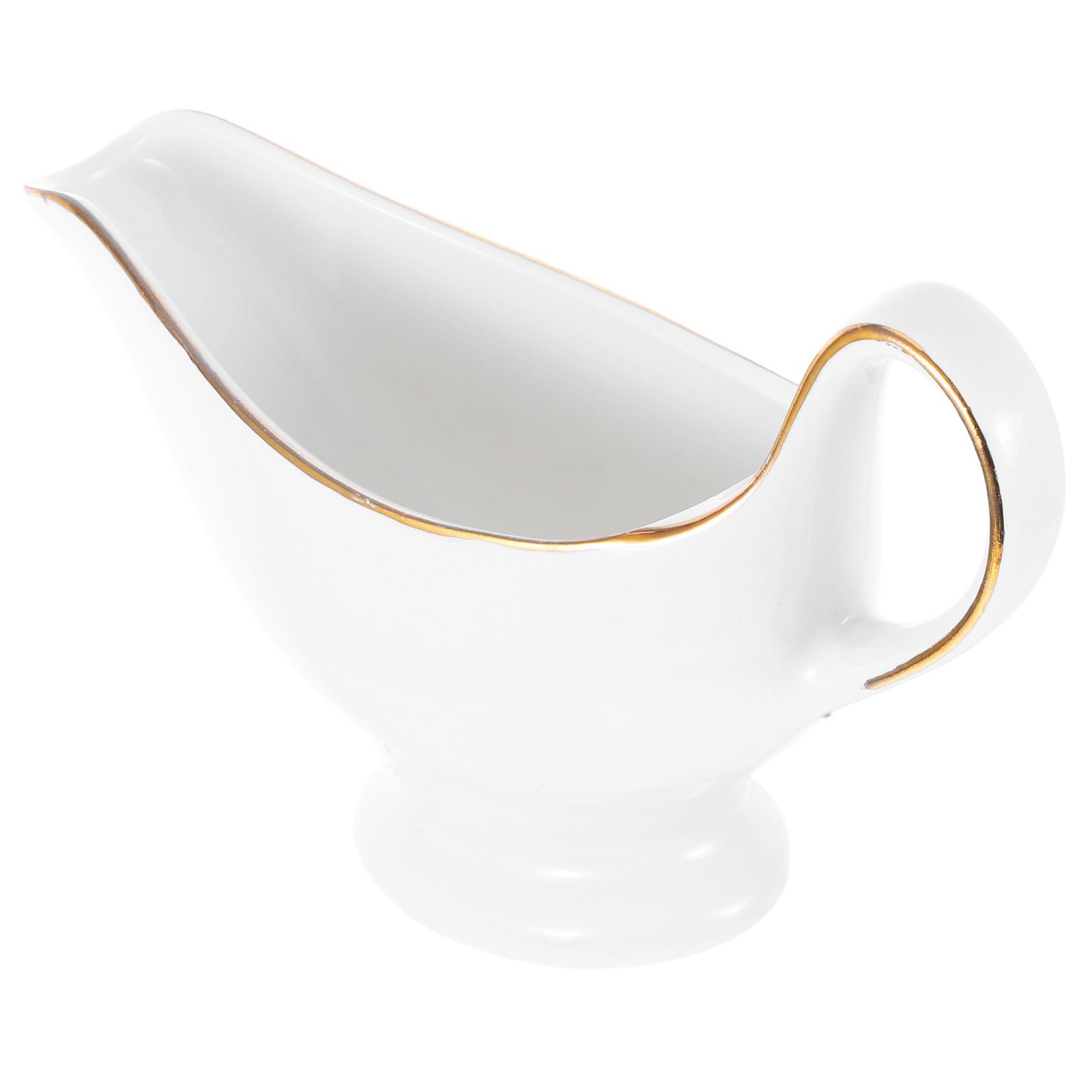 Salsiera In Porcellana Bianca Con Beccuccio Antigoccia E Piattino - Per Salse, Sughi, Condimenti E Latte - Foto 3