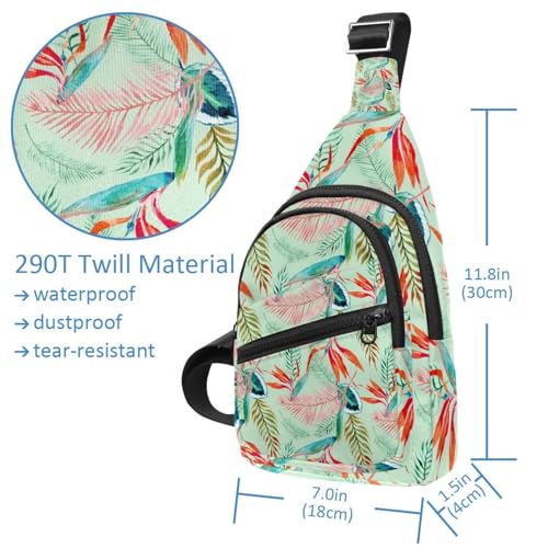 Bolso bandolera tropical multicolor para compras y actividades al aire libre 5