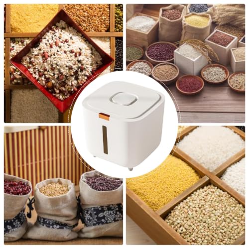 Contenitore per riso con dispenser, contenitore sigillato a prova di umidità per cereali e alimenti per animali domestici, dispenser ermetico per alimenti