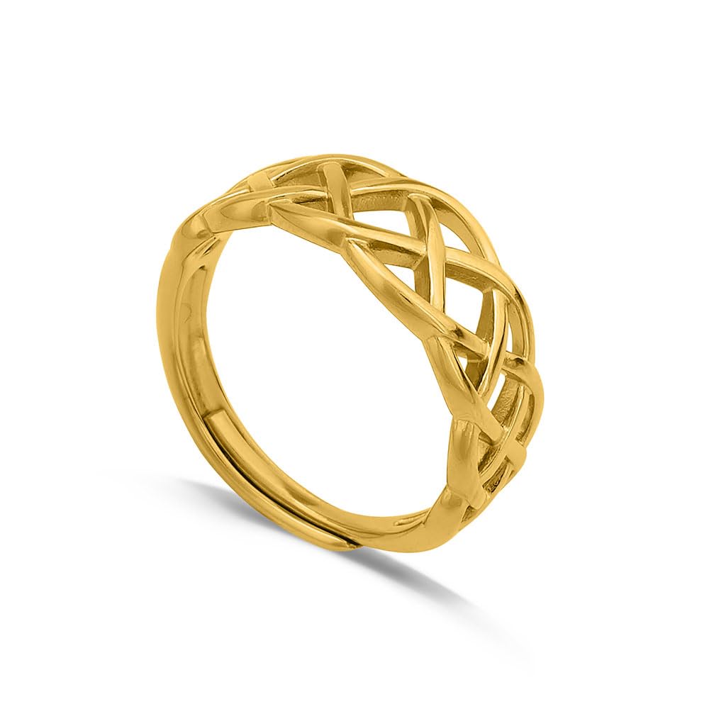 Interlocking Gold Ring for Women (Size- 6,7,8) - Gift for Girls & Women-image-40