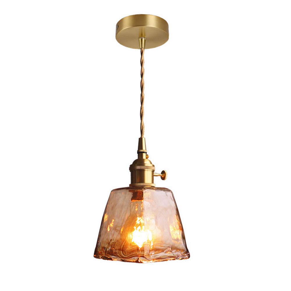 Lumière suspendue rétro en verre pour sublimer l'ambiance de votre cuisine ou de votre chambre - 7