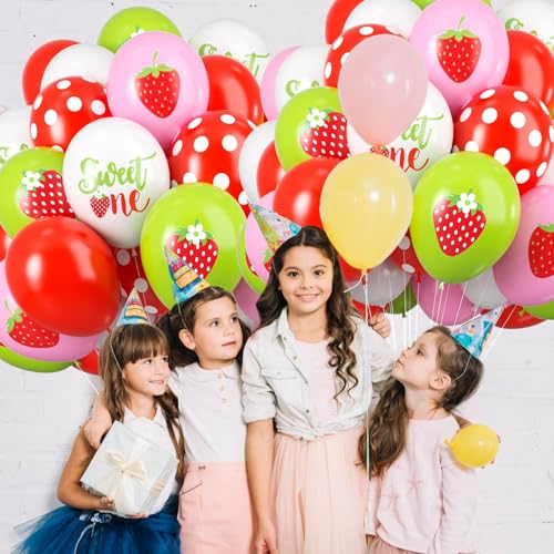 Save 50% on 60-Piece Strawberry Party Balloons - Image 6