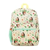 Bioworld Mochila de uso diário com designs icônicos e compartimentos funcionais, Moana Pua e Moana da Disney, 16 Inch
