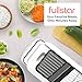 Fullstar All-in-1 Vegetable Chopper and Mandoline Slicer for Kitchen - Cheese Grater, French Fry Cutter, Cheese Slicer - Bonus Handheld Spiralizer Included (6 in 1, Stainless Steel)