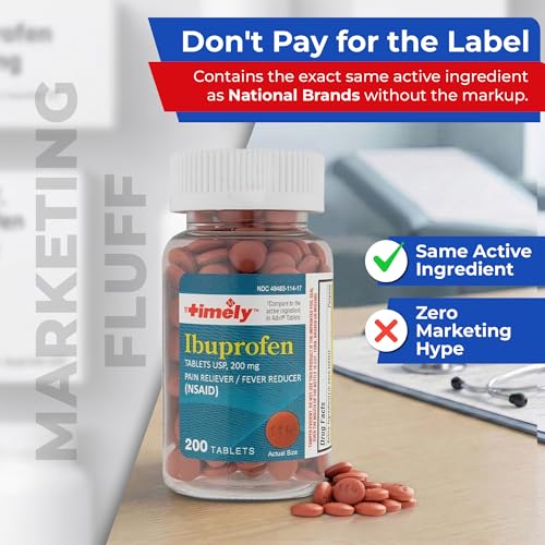 Image of TIME-Cap Labs Ibuprofen 200mg Pain Reliever & Fever Reducer, 200 Tablets