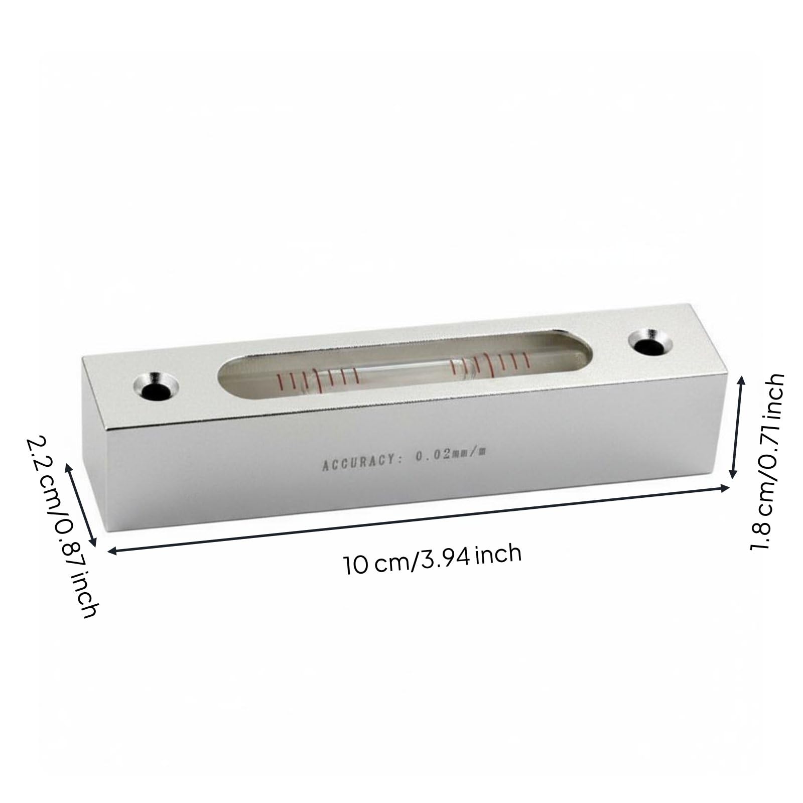 Wasserwaage Mini Wasserwaage Nivelliergerät Richtlatte aus Aluminiumlegierung für Genaue Ausrichtung Im Kleinformat Tragbar Und Stabil Klare nanzeige, style to 1