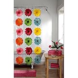 MAYTEX Photoreal Gerber Daisy Waterproof PEVA Shower Curtain