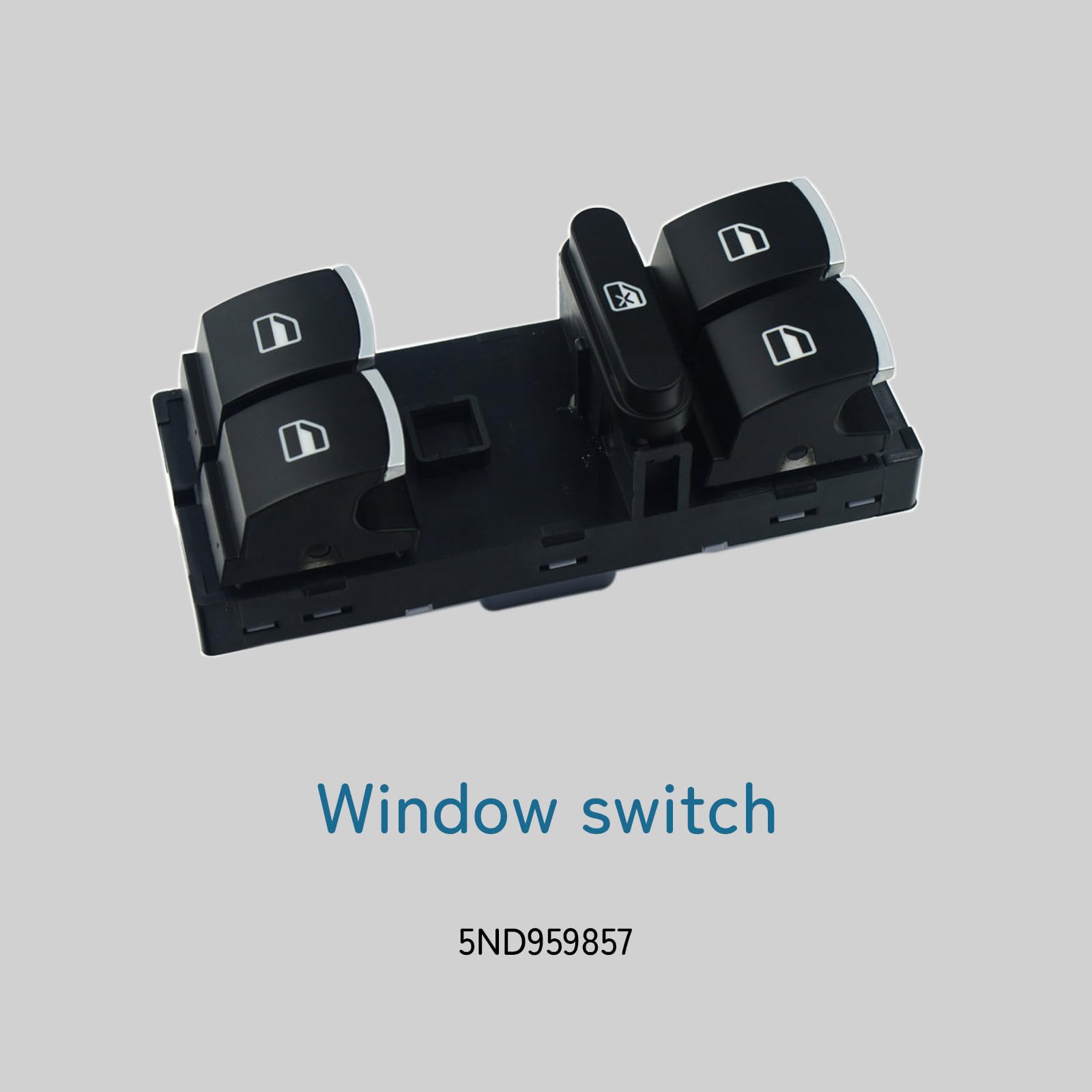 VWWS001 Elektrischer Fensterheberschalter 5ND959857 5K4959857 Geeignet für SE.AT ALTEA, IBIZA V, LEON, TOLEDO; V.W AM.AROK, GOLF, JETTA, Syncro, PASSAT, TIG.UAN, TOU.RAN, CC, Ameo, Polo