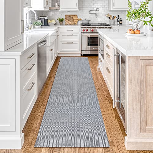 Kozyfly Boho Runner Rugs 2' X 8' Non Slip Rubberback Hallway Rug Cotton Washable Woven Rug Grey Tribal Throw Rugs Indoor Outdoor Farmhouse Area Carpet For Laundry Porch Bedroom Kitchen Living Room #TOP4