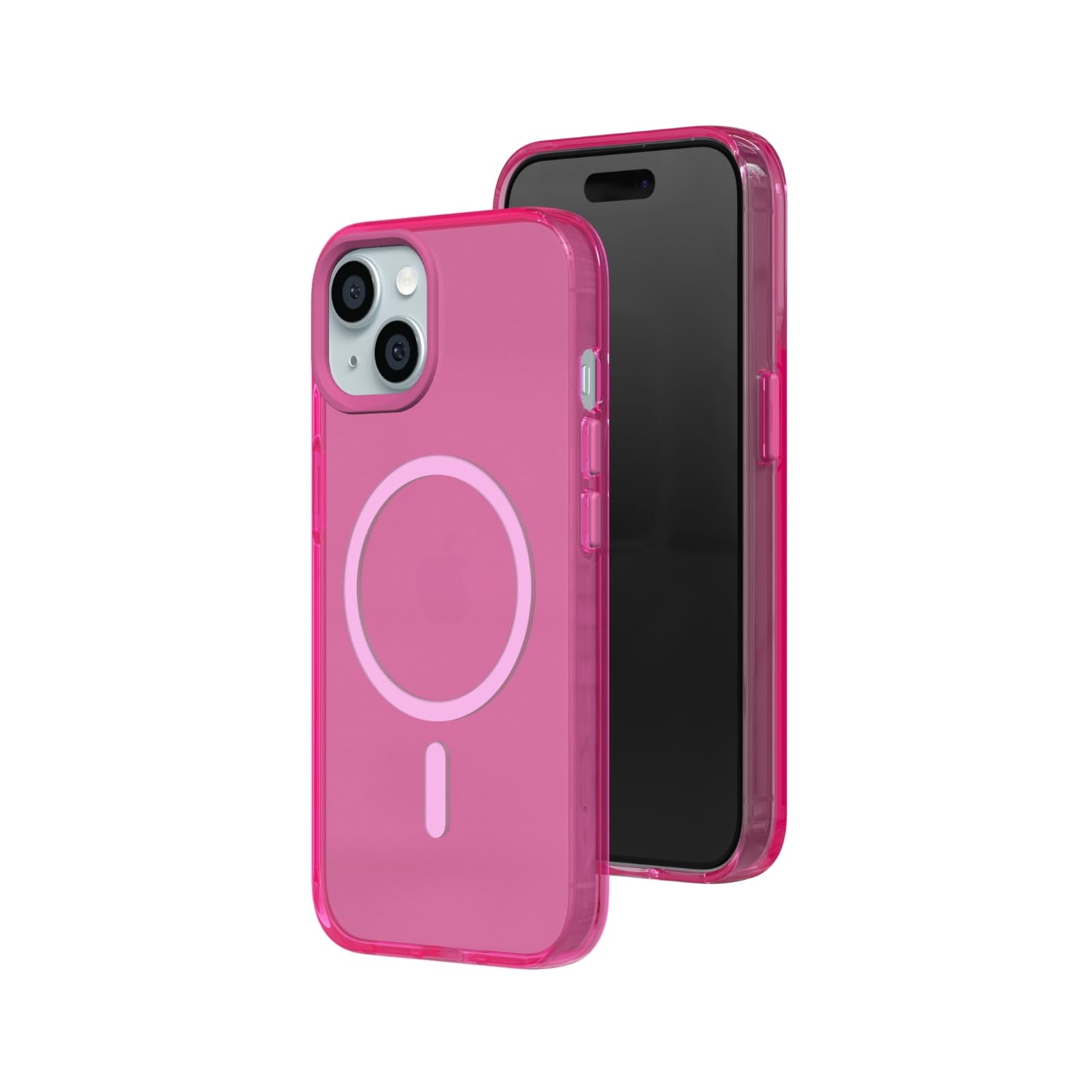 Coque iPhone 15 RhinoShield JellyTint rose transparente compatible MagSafe - 7