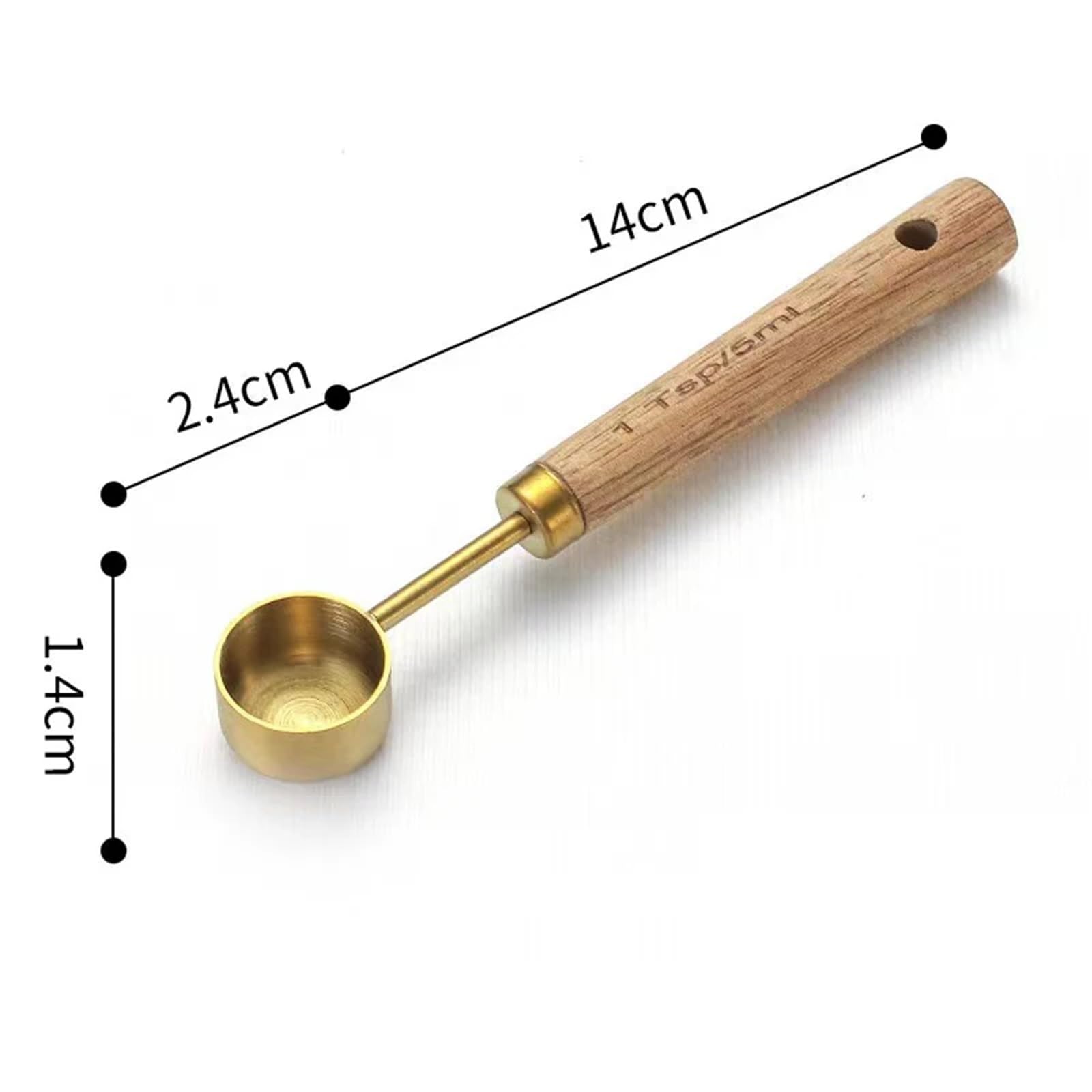 8 unid/set mango de madera tazas cucharas for medir