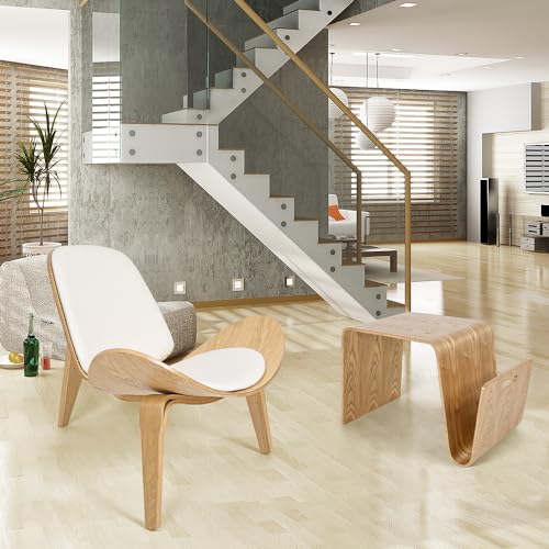 Sillón Plegable Cuero Sintético Blanco miniatura 2