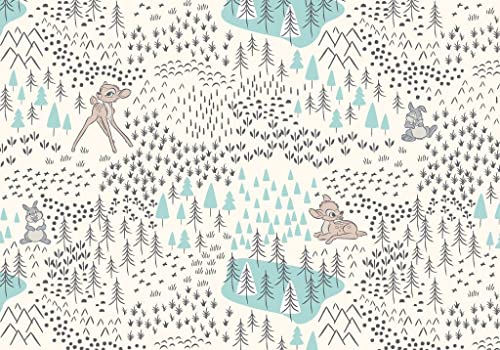 Komar Disney Vlies Fototapete - Bambi Woodland - Größe: 400 x 280 cm (Breite x Höhe) - Kinderzimmer, Tapete, Wälder, Kindertapete, Wandtapete - IADX8-057