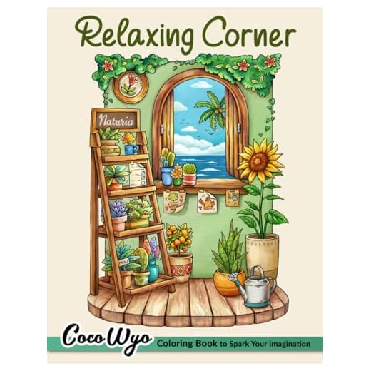 Relaxing Corner: Adult Coloring Book with Calm, Cozy, and Peaceful Spaces for Relaxation and Stress Relief