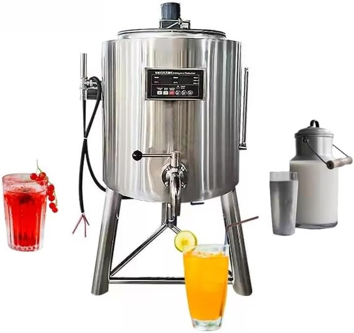 300-500L Pasteurizer for Dairy Products, Commercial Grade Pasteurization Machine with Stainless Steel Structure & Temperature Control, for Beverages and Food Production Line