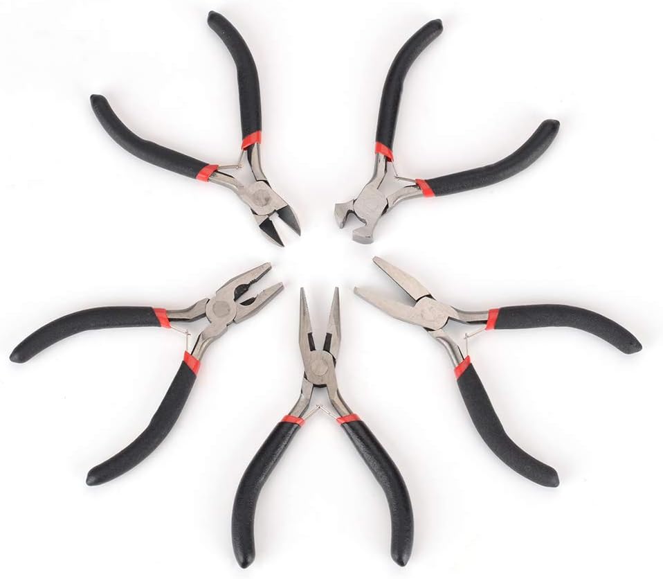 FLZOSPER Mini Diagonal Cutters，4.5-inch CR-V Multifunction Precision Wire Flush Cutting Pliers Stripper Hand Jewellery Making Tool Beading Side Cutter Clippers