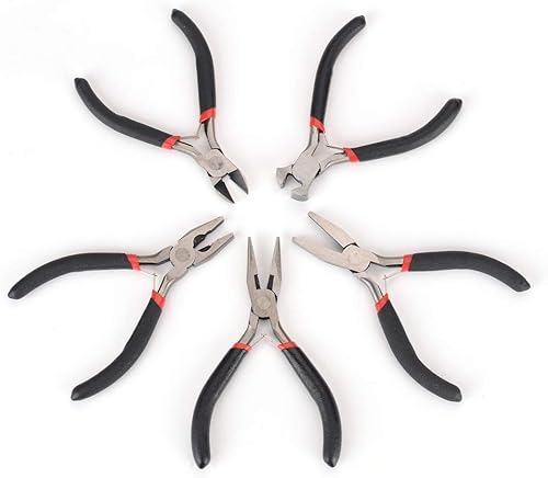 Miniatura 5 de FLZOSPER Mini alicates de corte de nariz larga, 4.5 pulgadas, alicates de precisión multifunción CR-V, herramienta para hacer joyas a mano,