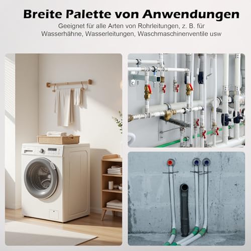 YiJiuBa 24Pcs Blindstopfen Wasserleitung mit Dichtung, Blindstopfen 1 1/2 3/4 zoll Wasserleitung Außengewinde und Innengewind, BSP Verschlusskappe für Waschmaschine Geschirrspüler Wasse