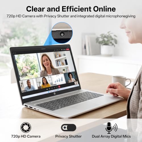 Image of HP Essential 17 inchFHD AMD Ryzen 7 7730U Laptop, 16GB DDR4 + 1TB SSD | 17.3 inch FHD IPS, Full-Size backlit Keyboard, HD Camera with Privacy Shutter, Wi-Fi 6, Bluetooth, Win 11 Home, Silver
