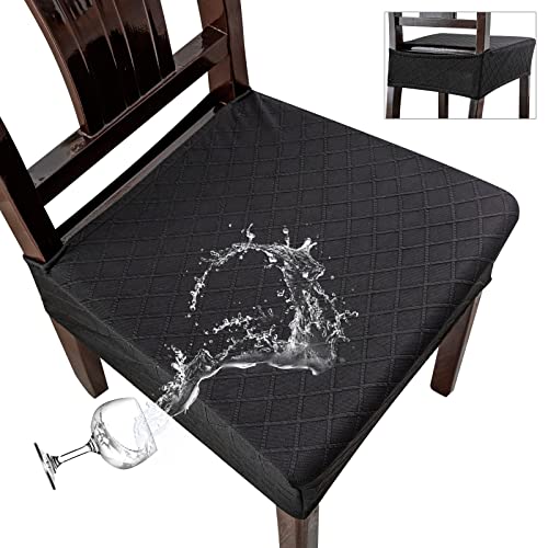 Genina Waterproof Seat Covers for Chairs,Set of 4 Dining Room