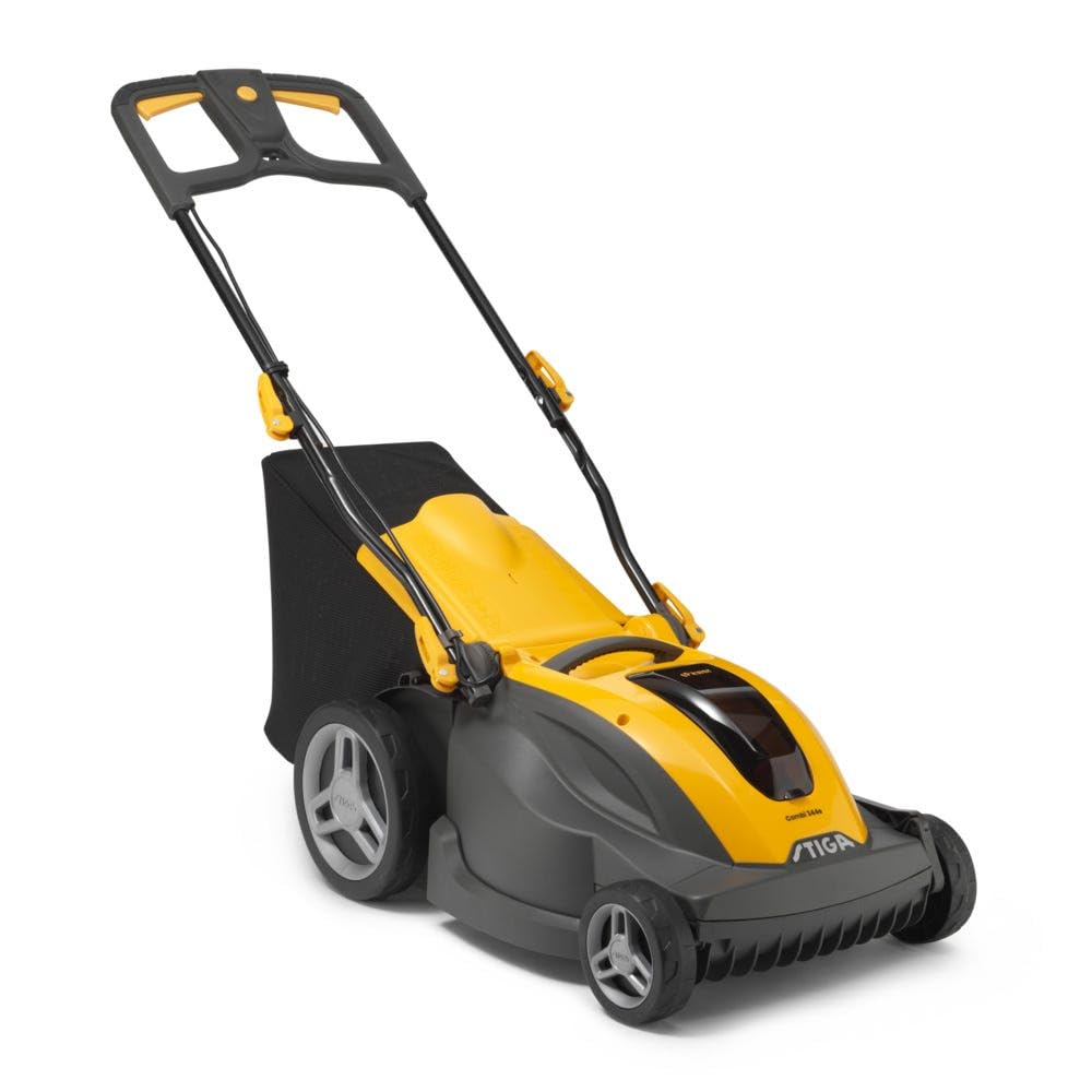 STIGA 344e Combi Kit Akku-Rasenmäher, 48 V, 42 cm – 3-In-1 Mähsystem, 50 l Fangkorb – Rasenflächen Bis 450 m²