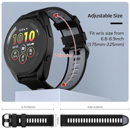 Bracelet Garmin Forerunner 265 et 255 SCRUBY en silicone 22mm - 4