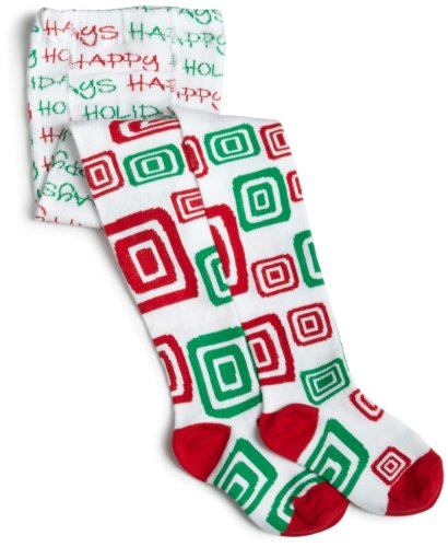 Jefferies Socks Girls 2-6X Happy Holidays Tights