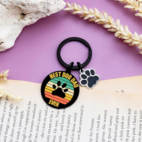 Image of Dog Dad Gifts For Men Dog Mom Gifts For Women Dog owners Keychain