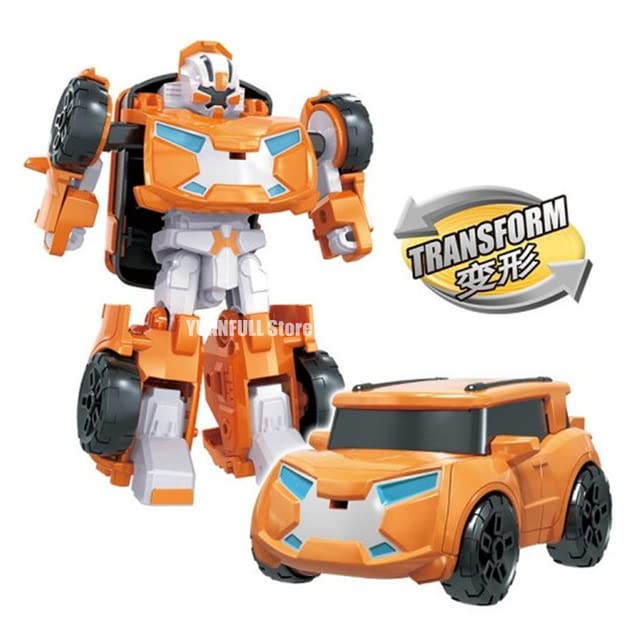 ТоуUAE - Mini TOBOTs Korea Cartoon Brothers Anime TOBOTs Deformation Robot Car Transformation Action Fiɡurе Auto Robot Child Kids Тоуs Gift (01 no box from UAE)