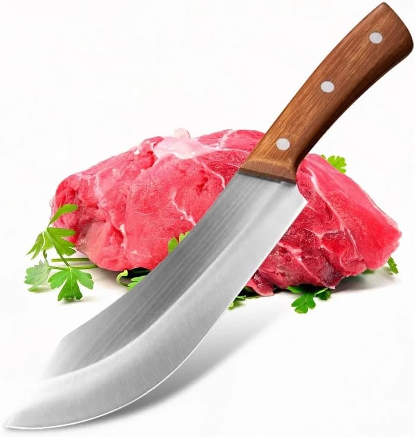 Meat Cleaver Knife, 7 Inch High-carbon Clad Steel Kitchen Knife Chopping Chinese Knife Butcher Meat Cleaver Vegetables Slicing Sharp Cooking Accessories