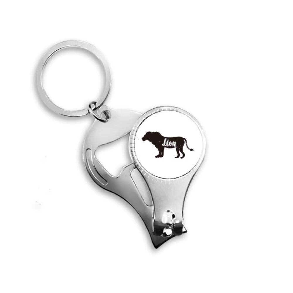 Pince à ongles porte-clés lion noir et blanc coupe précise