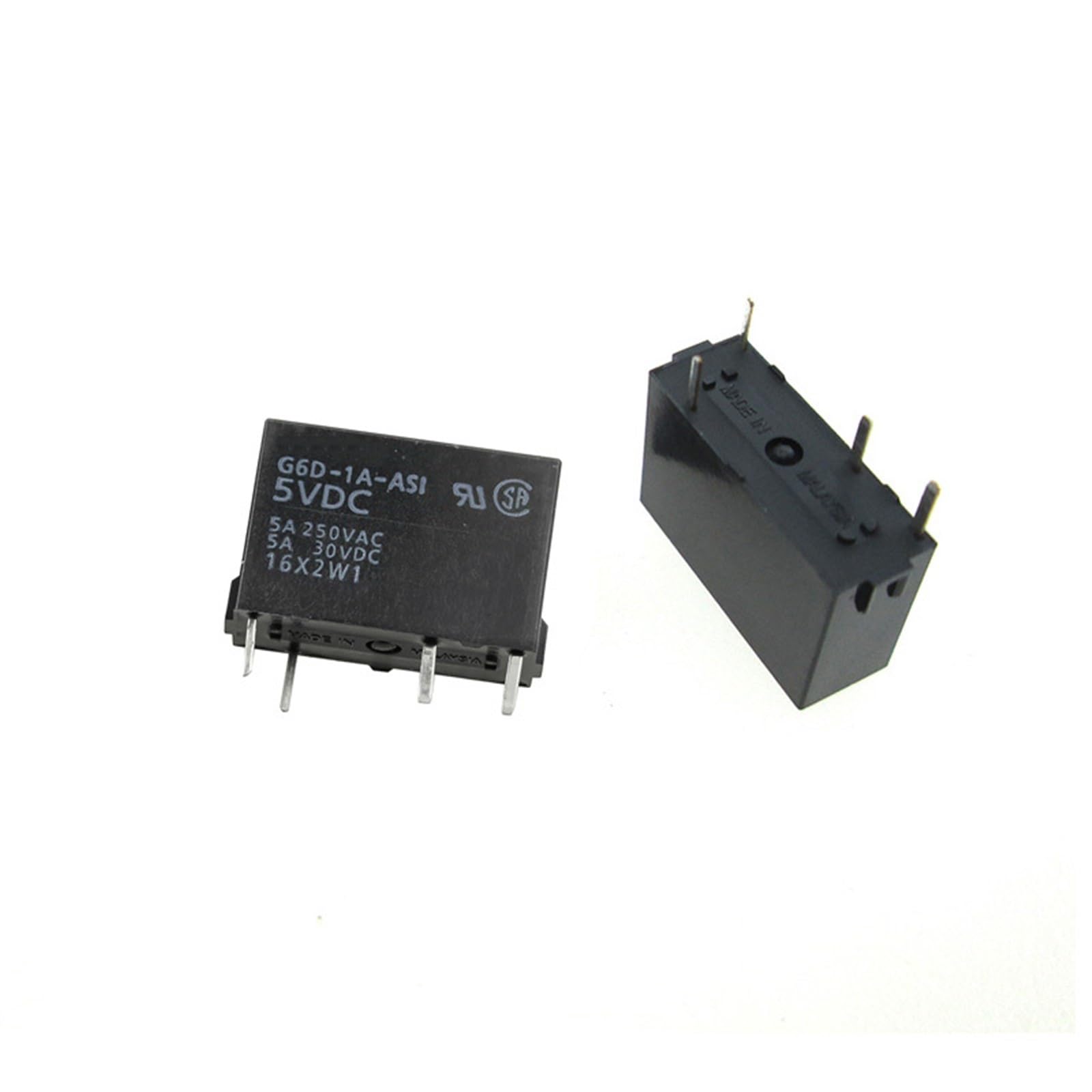 Relais de puissance G6D-1A-ASI-5VDC 5A pour circuits imprimés, pack de 10 - 2