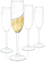 Vista 1 de Vasos irrompibles de plástico Tritan para copas de champán – Juego de 4 copas de cóctel de mimosa de plástico reutilizable de 5.5 onzas para fiestas
