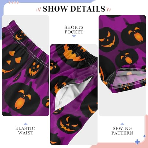 Demon Pumpkin Boys Long Pants Soft Trousers Elastic Waist Kids Lounge Bottoms with Pockets S-XL4