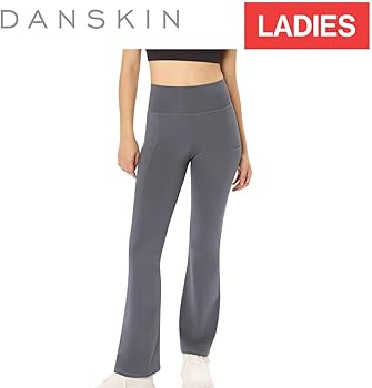 Amazon | [ダンスキン] ANYMOTION WARM SLIM FLARE PANTS ダークグレー