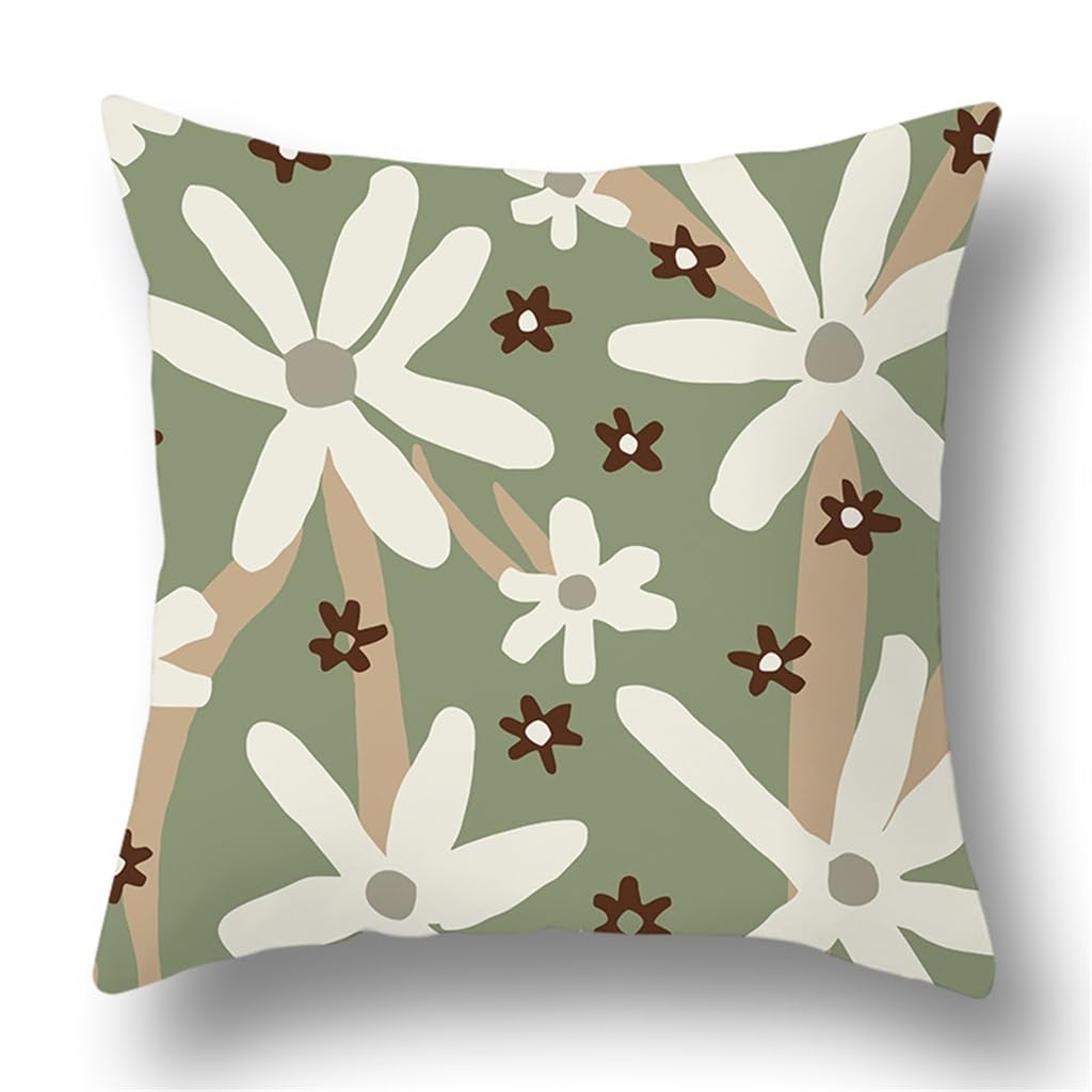 NAHDU Summer Green Ins Wind Pillow Plant Abstract Pillow Cover Cushion Cushion Home Sofa Cushion Pillow Cover