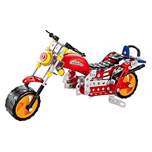 ColorBaby 49036 - Moto de Metal mecano 255 Piezas, Smart Theory, Juego de construcción, Juguete Stream, Meccano para niños, Jugar con Herramientas, A Partir de 8 años, Regalos Infantiles