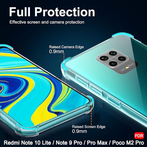 Image of TheGiftKart Crystal Clear Back Cover Case for Poco M2 Pro /Redmi Note 9 Pro /Pro Max | Shockproof Soft TPU Case | Cushioned Edges for Ultimate Protection Back Cover Case (TPU, Transparent)