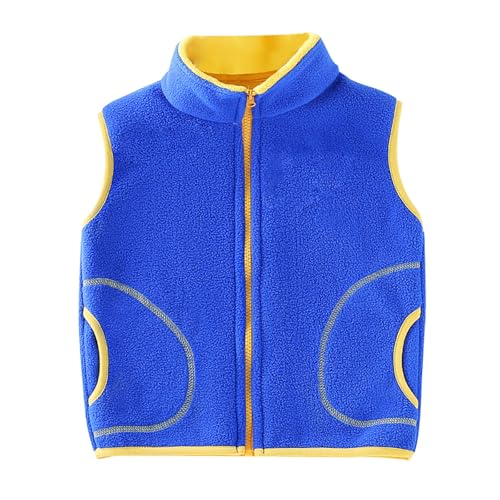 BILIKEYU Boys Girls Fleece Vest Jacket Ligntweight Sleeveless Zipper Fall Winter Outwear Coat for Kids 1 to 11