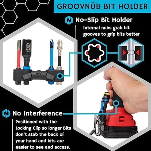 Nöhlster Locking Drill Clip – A Tool Holster Alternative for Cordless Drills and Impact Drivers – The Security of a Holster. The Simplicity of a Clip. No Holster Required.