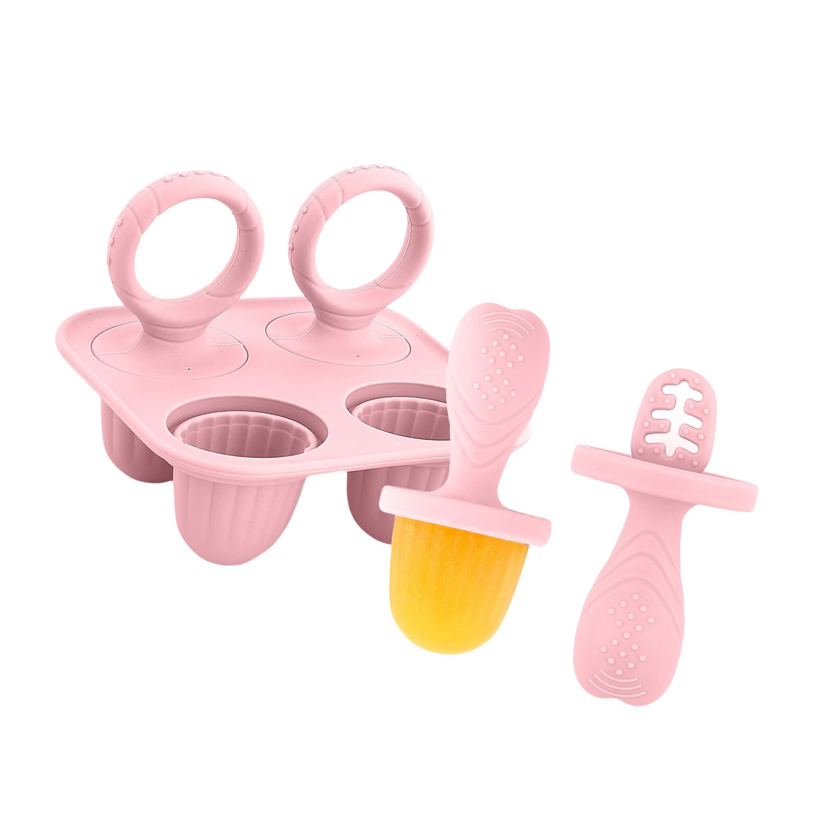 NVOQILIN Childrens Popsicles Tray Flexible Freezers Maker Popsicles Maker Quick Unmolding for Parent Child Cooking Activity Multicolor Ices Molds