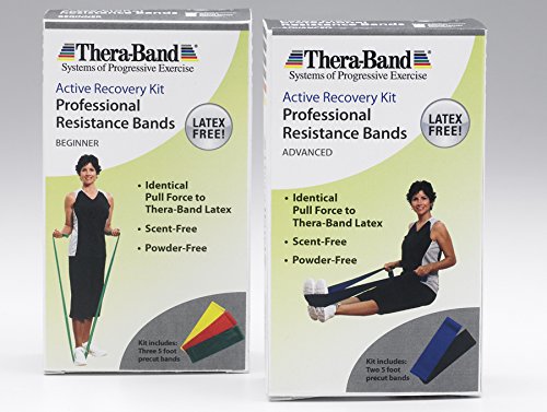 Theraband Latex Free Active Recovery Kits, Blue/Black, Advance (5 Ft Bands) (B0197RRBQ2) Amazon Price History, Amazon Price Tracker