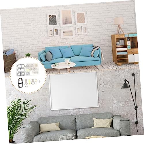 Image of 102pcs Picture Wire Hanger Kit Picture Hanging Hardware Screws Hooks and Wire for Easy Decoration