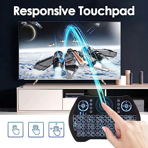 Bl Mini Keyboard, Mini Wireless Keyboard Remote Control With Touchpad Mouse Combo 7 Colors Backlit 2.4Ghz Usb With Rechargeable Li-Ion Battery For Android Tv Box, Smart Tv, Pc, Windows, Macos, X-Box #TOP1