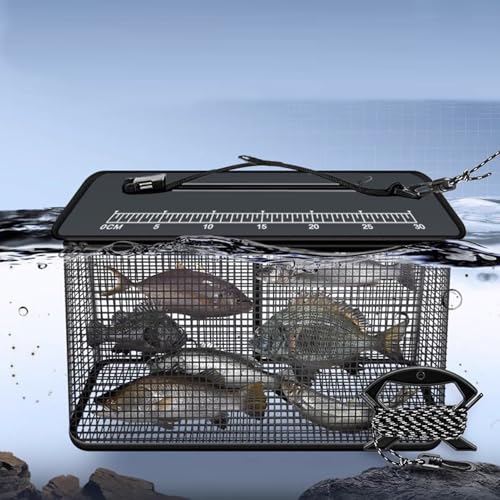 Panier en filet pour poissons pliable de grande capacité pour eau douce - 3