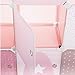 Mueble de almacenamiento columna - Forma Castillo - Color ROSA GRIS y...