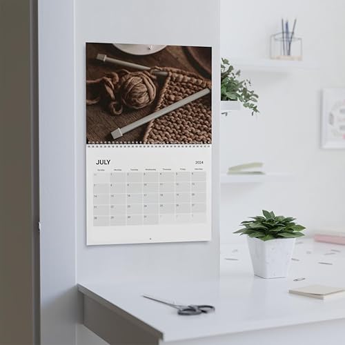 Miniatura 7 de Calendario mensual 2024 para tejer, calendario 2024, calendario de pared para tejer, calendario de escritorio para tejer, regalo para amantes de